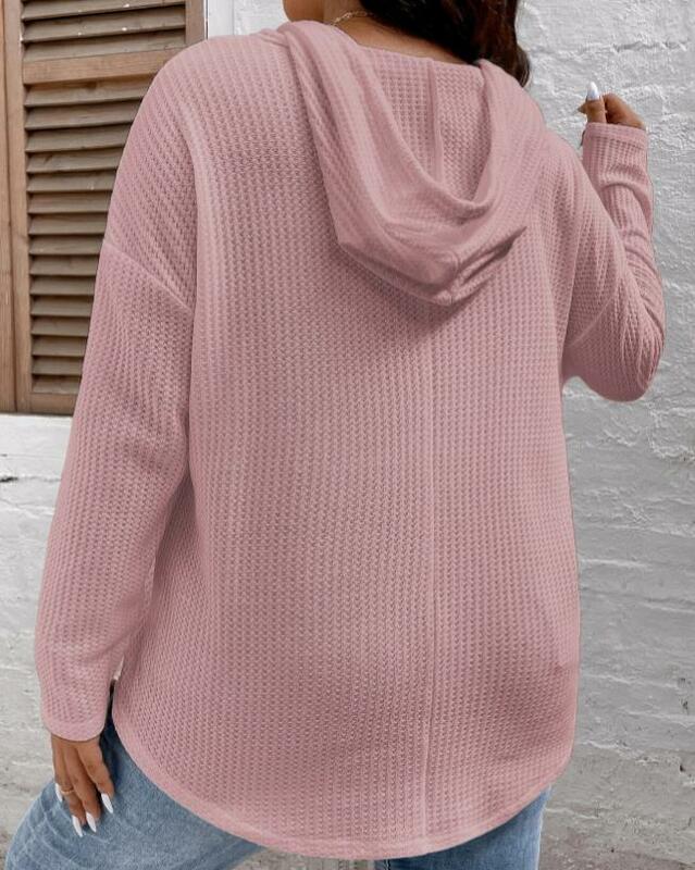 Suéter informal de punto con capucha para mujer, suéter holgado con hombros descubiertos para primavera y verano, novedad de 2023
