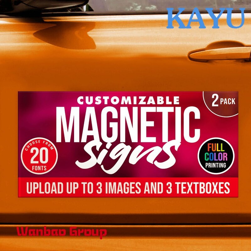 Hojas magnéticas personalizadas para vehículos de tienda de empresa, letreros magnéticos de coche de nevera para negocios y publicidad
