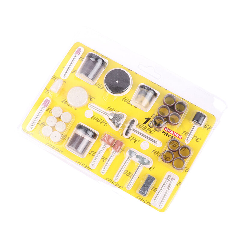 Electric Grinding Accessories 105PCS Dental Polishing Kit Laboratory HP Polisher Set Burs Brush Grinding Clinic Lab Tools