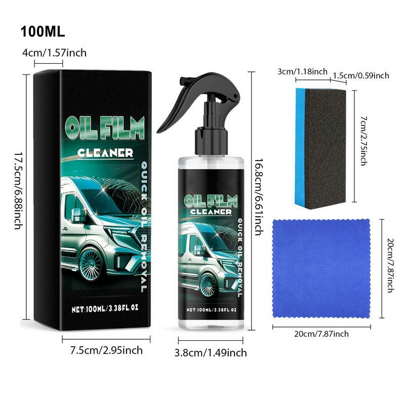 Car Window Cleaner Spray 100ml Auto Glass Cleaning Agent Car Cleaning Supplies Auto Glass Cleaning Agent For Convertible Car SUV