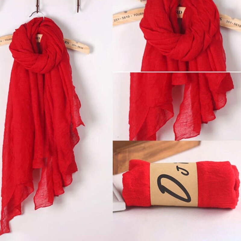 Women Lightweight Super Large Summer Beach Wrap Scarves Solid Color Long Shawl Dropship