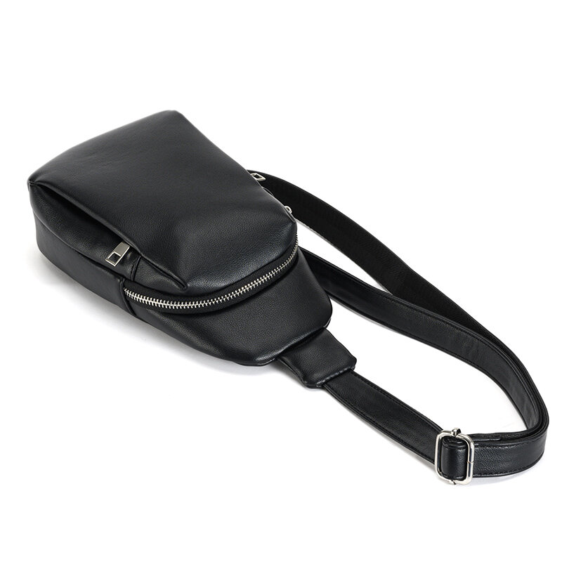 Herrenmode Stil Pu Leder Brusttasche strap azier fähige lässige Straddle Taschen Business Cross body Schulter tasche für den Menschen