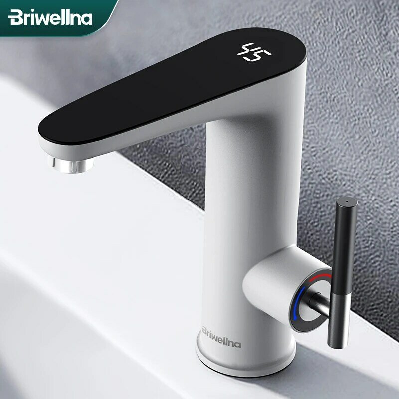 Briwellna Electric Water Heater 220V Kitchen Faucet Tankless Geysers Faucet Heater Heating Tap Instantaneous Heaters Robinet
