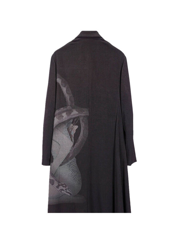 Тренчкот змеиная и Женская куртка Yohji Yamamoto мужские куртки тренчкот длинное Мужское пальто мужская одежда пальто унисекс длинный костюм