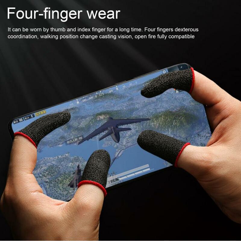 ถุงมือสวมนิ้วสำหรับเล่นเกม24ชิ้น, ถุงมือบางพิเศษไวต่อความแม่นยำสูงป้องกันลื่นเพิ่มประสบการณ์การเล่นเกม