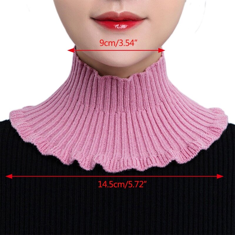 Media parte superior simulada suéter blusa cubierta para cuello multicolor talla única térmica a prueba viento