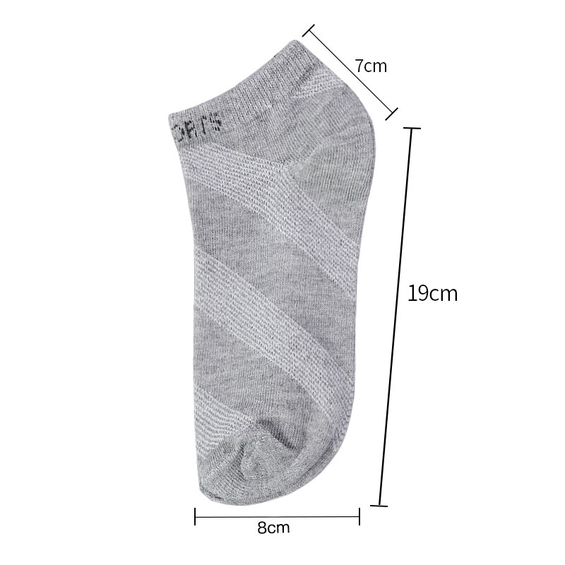 Calcetines tobilleros de malla para hombre, calcetín informal, transpirable, suave, fino, corte bajo, divertido, primavera y verano