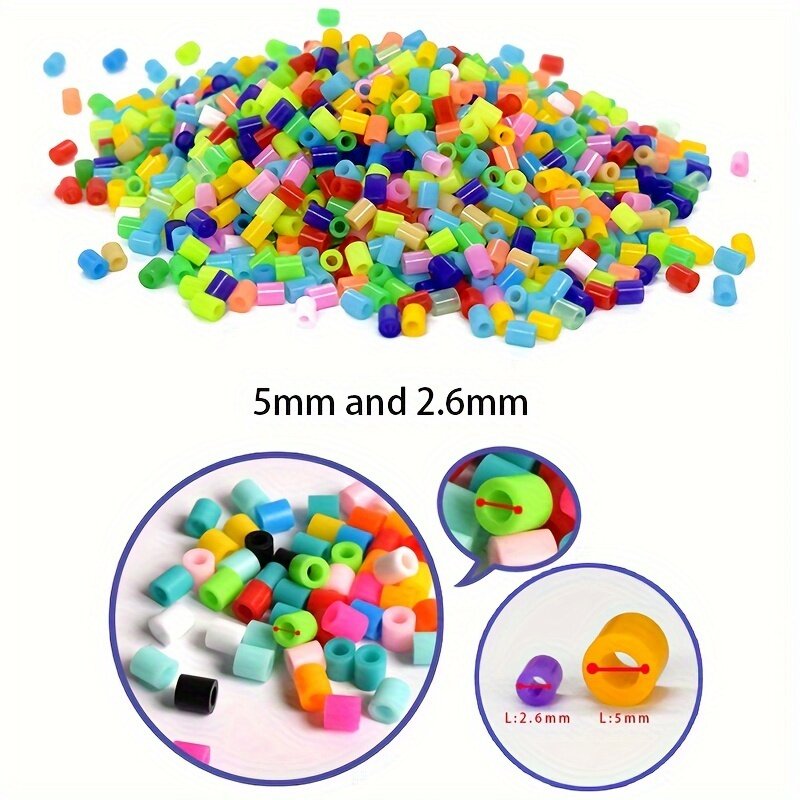 2.6mm 5mm Hama Beads Pearly for Kids Pegboard Template Board Circular Square Diy Puzzles High Quality Handmade Gift Toy