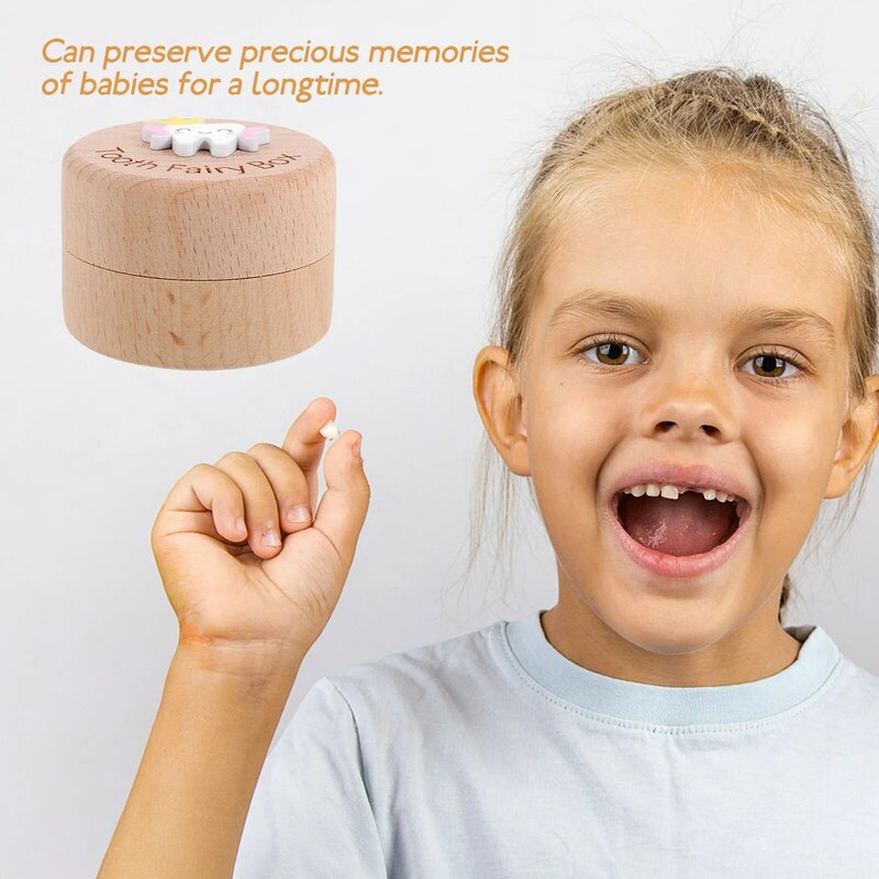 Caja de dientes para niños, contenedor de almacenamiento de dientes para niños pequeños, organizador de colección de dibujos animados, soporte para cabello Fetal