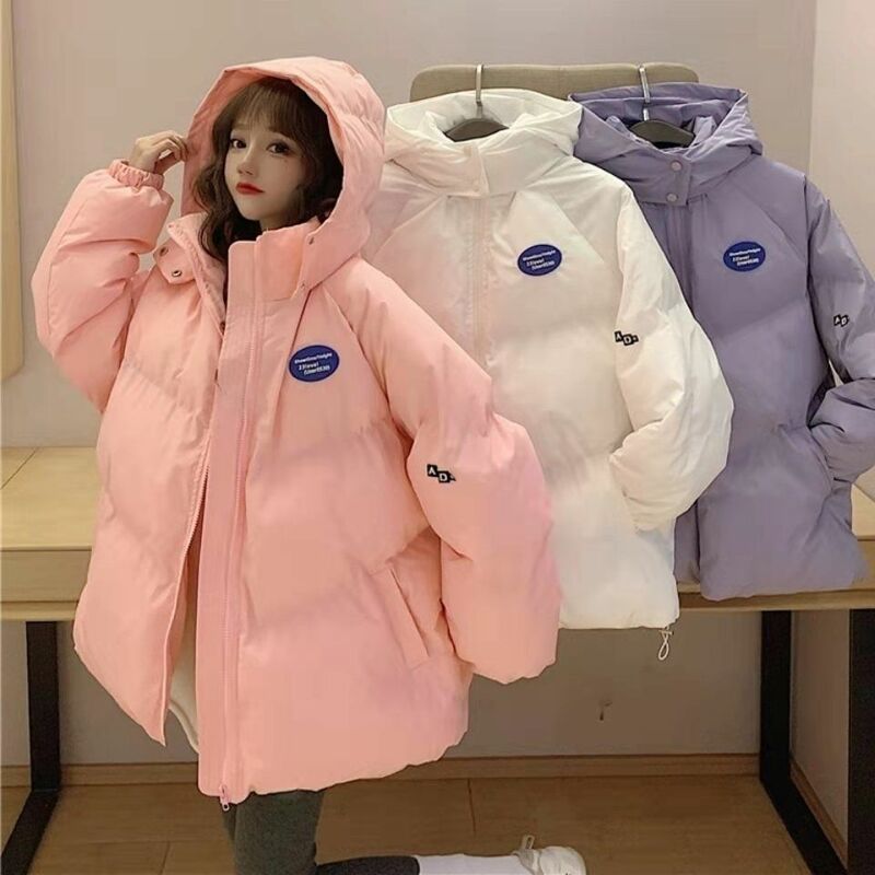 2023 New Women Age-Reducing Cotton-Padded Clothes Thickened Warm Winter Cotton-Padded Coat Baggy Coat Hooded Top