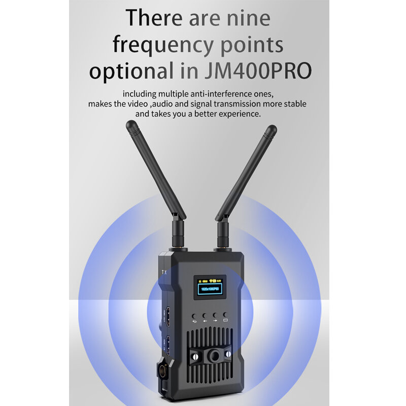 ForrRBETDIS-JM400 Pro Sistema De Transmissão De Vídeo Sem Fio, Receptor De Transmissor De Imagem, Suporte 5G HD Loops, Saída Dupla HD