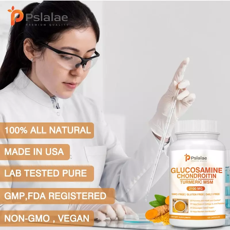 Glucosamina condroitina cúrcuma MSM, alivia el dolor articular y tiene propiedades antioxidantes