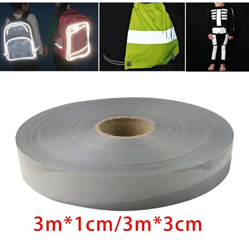 Iron on Reflective Tape Warning Belt Reflector Tape DIY Heat Transfer Vinyl Film Fabric for Clothing