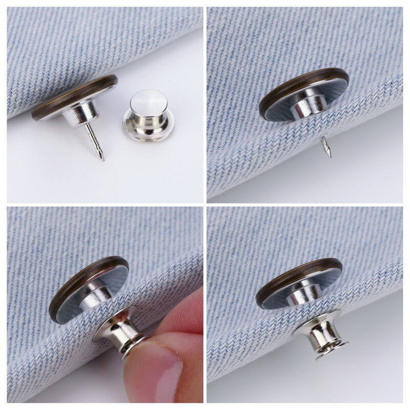 Metal Jeans Button Sewing Clothes Accessories Trousers Jean Shank Rivets Button Replacement Decoration