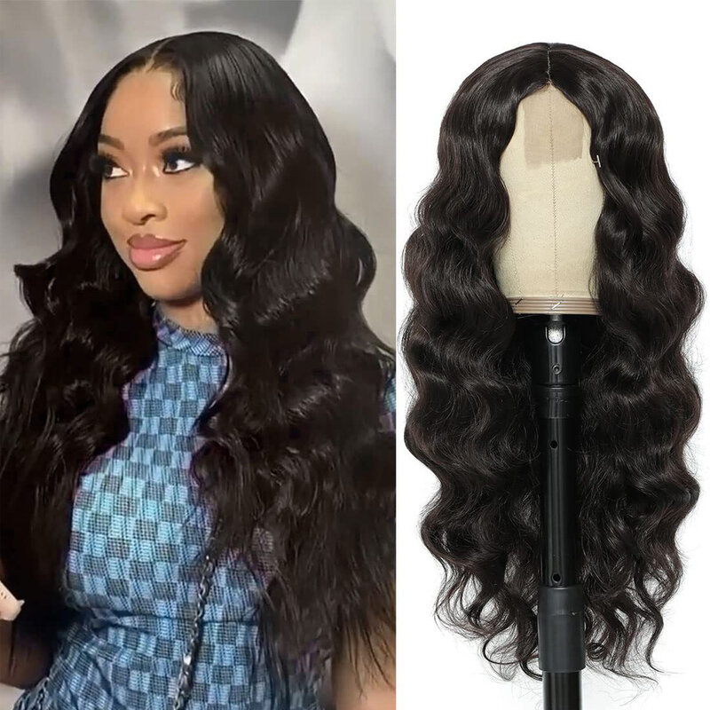 Long Curly Wig 28 Inch Black Wig Middle Part Lace Wigs With High Lights Synthetic Hair Wigs For Black Women Cosplay