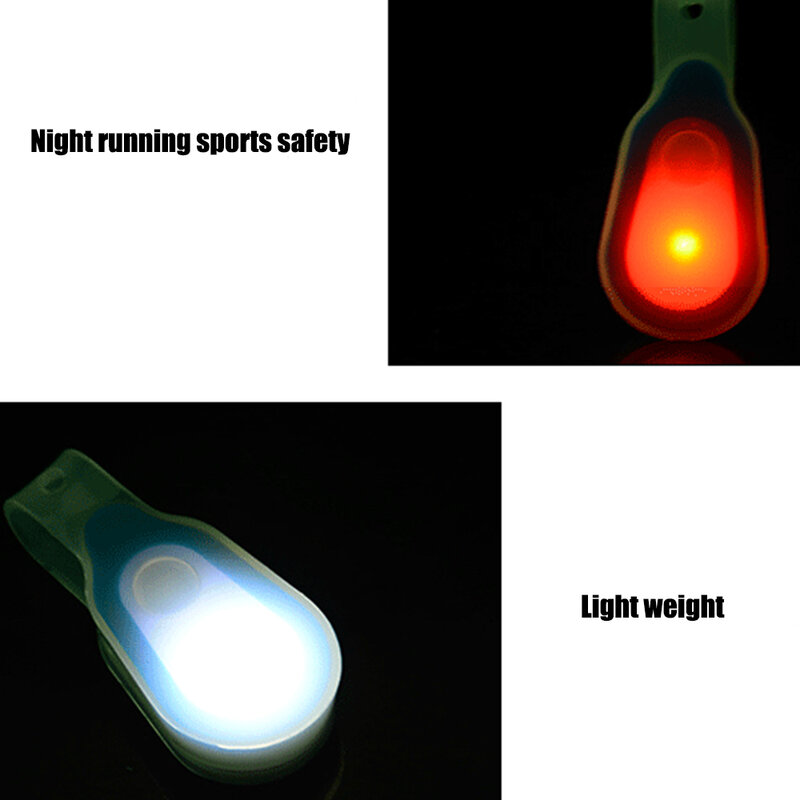 Lampu Peringatan Multifungsi untuk Lari Luar Ruangan Lampu Lari Malam Senter LED Bebas Genggam Lampu Malam Magnet Pakaian