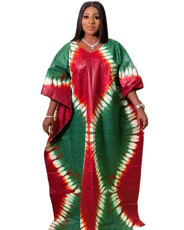 Vestidos longos de poliéster africano para mulheres, impressão, plus size, S-5XL, roupas para primavera e verão