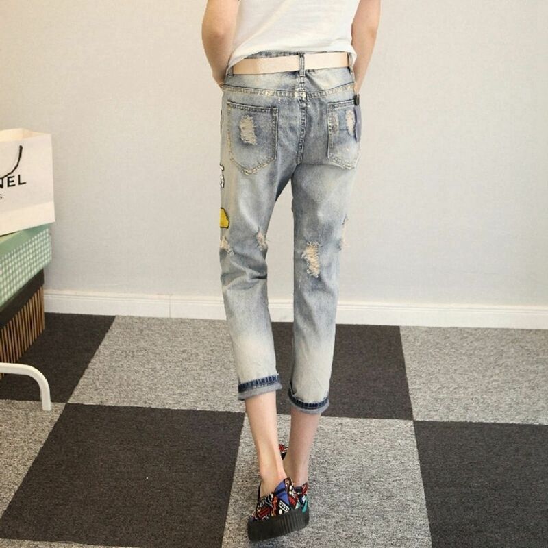Spodnie w stylu Vintage Jeans z wysokim stanem kobiety dziewczyny damskie jeansy pełnej długości dżinsy dla mamy kowbojskie spodnie dżinsowe