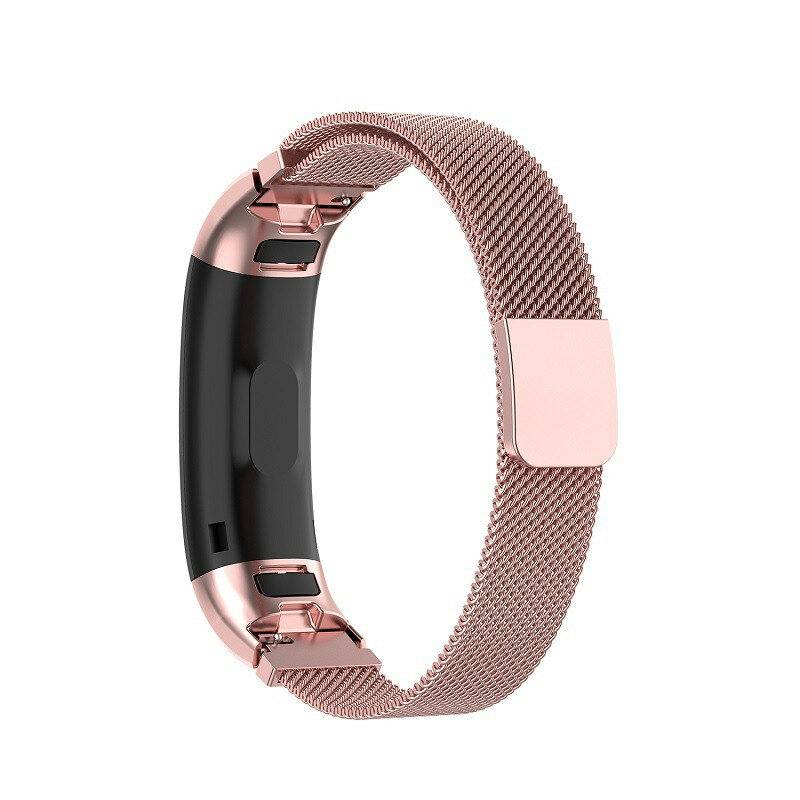 Pulseira de aço inoxidável laço magnético, pulseira de metal para Huawei Band 3 e 3 Pro relógio inteligente, Correa