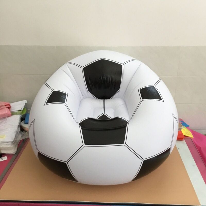 Outdoors Inflatable Football Sofa PVC Single Person Sofa Lounge Chair Portable Foldable Outdoor Nap Chair Inflatable Seatings