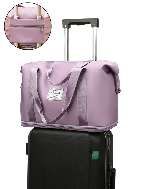 UNIXINU-bolsa de viaje de nailon impermeable para mujer, bolso de mano deportivo para gimnasio, almacenamiento de equipaje de gran capacidad