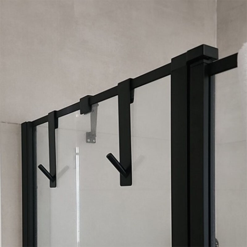 Porta doccia sopra la porta in vetro in acciaio inossidabile portasciugamani per doccia sul retro ganci per porta accappatoio da bagno a forma di S