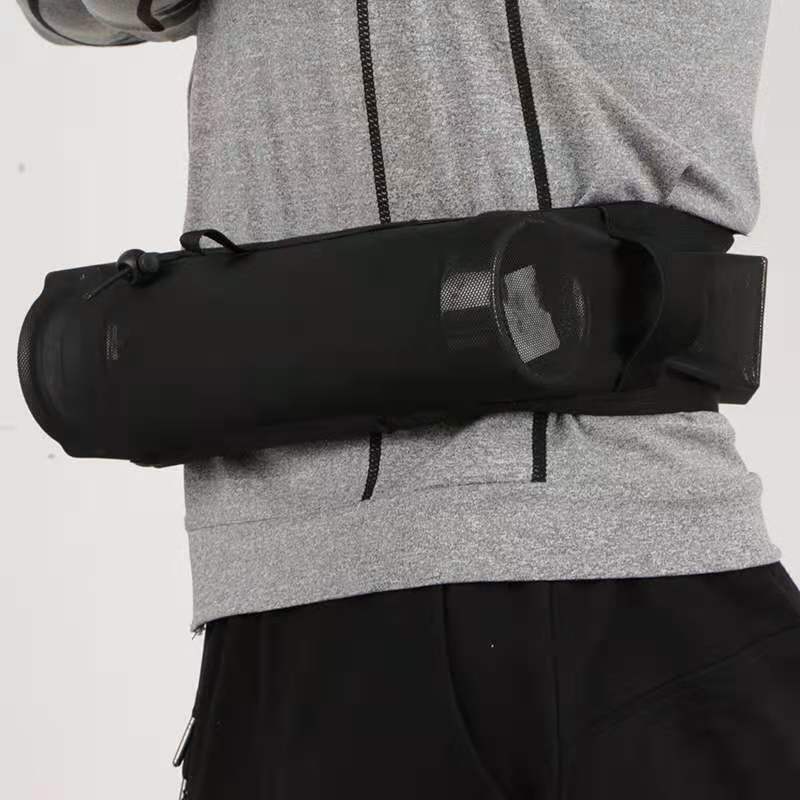 QUESHARK-러닝 허리 가방, 신축성 있는 메쉬 밀착형 휴대폰 가방, 다기능 대용량 사이클링 산악 물가방