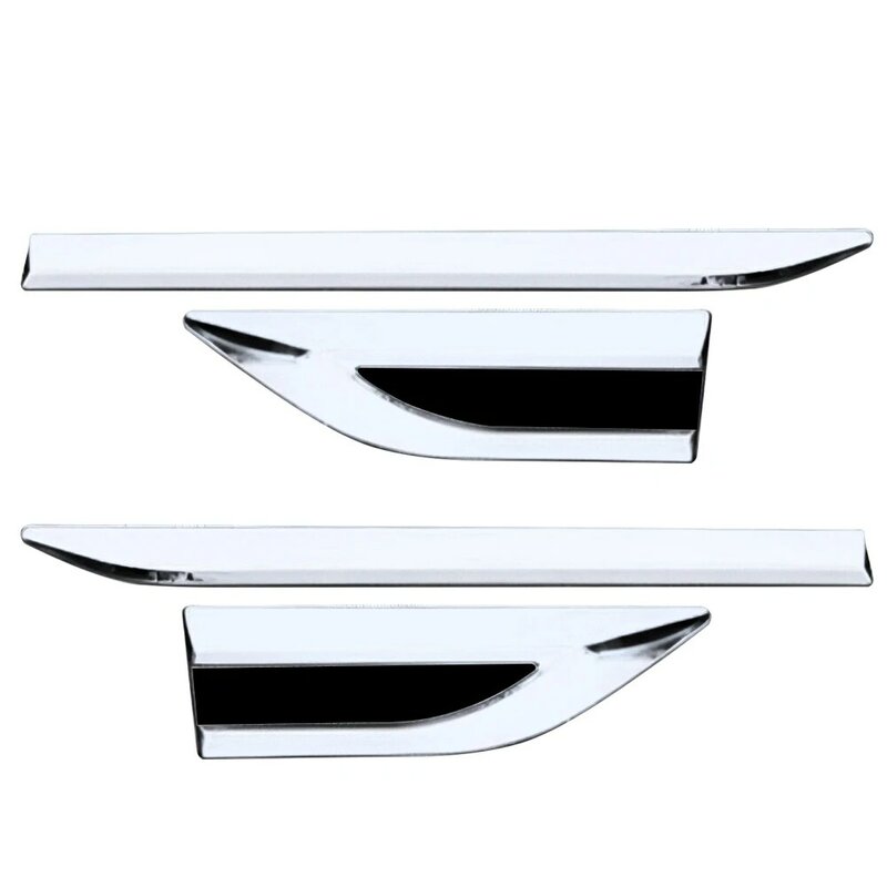 Universal Front Door Side Fender Guarnição Dagger, Prata e Preto Emblema Adesivo, Stripe Badge, Decal Decor, Acessórios Do Carro, SUV Corpo