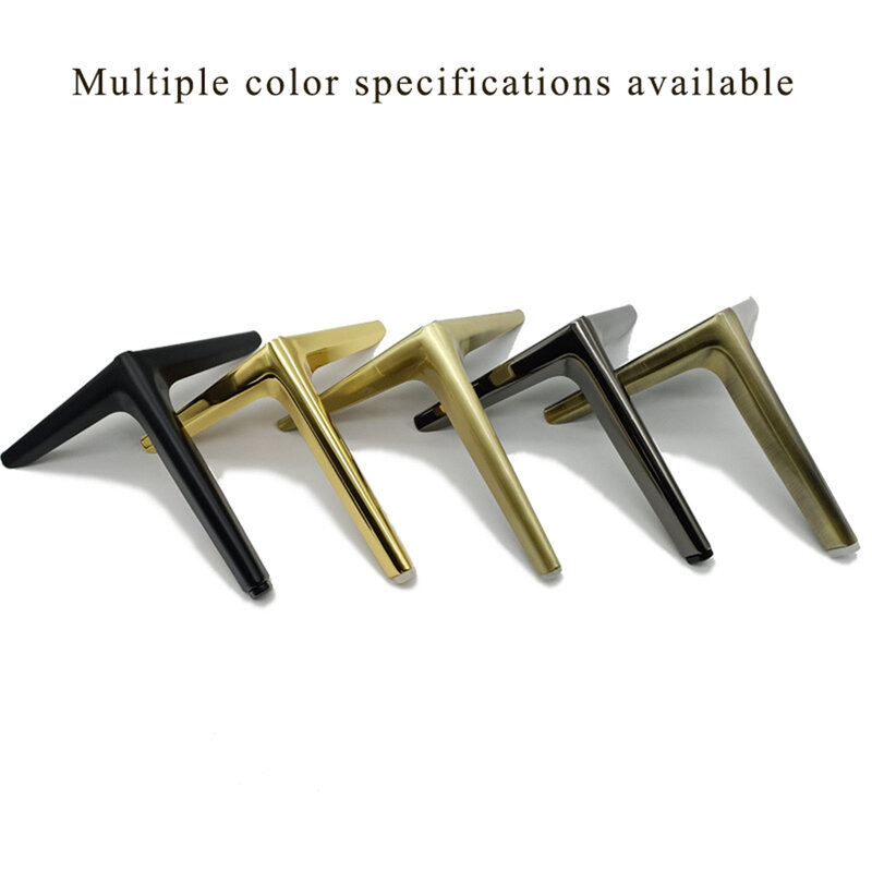 4PCS Metal Furniture Legs TV Cabinet Bed Coffee Table Leg Black Gold Silver Desk Stool Chair Foot Sofa  Hardware Replacement Leg