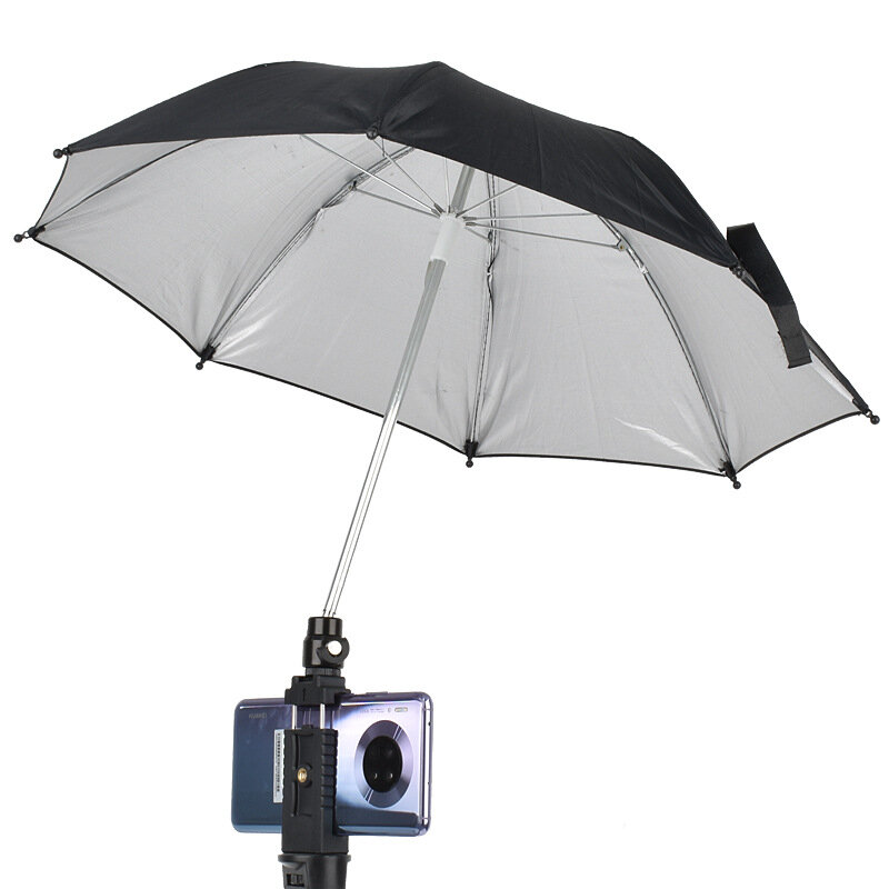 ร่มกล้อง DSLR สีดำ1ชิ้นขนาด26/50ซม. ที่บังแดดที่กันฝนสำหรับกล้องทั่วไปร่มกล้องถ่ายภาพ