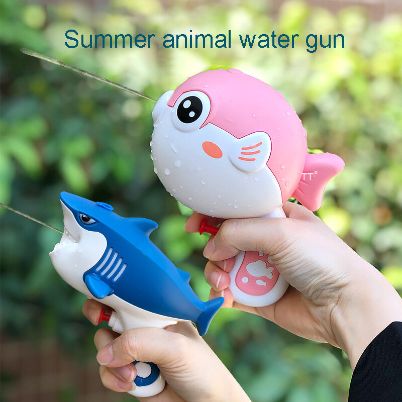 Детская летняя Портативная Игрушка для водных видов спорта, мультяшный водяной пистолет акулы, уличный пляжный бассейн, детские подарки