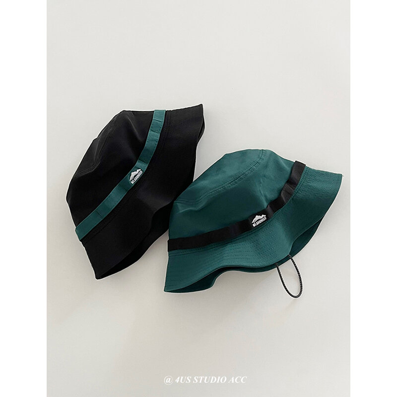 Marka modowa Retro kontrastowy kolor kapelusz typu Bucket męska i damska na świeżym powietrzu wiosna i lato odporna na słońce Retro krótki rondo kapelusz typu Bucket