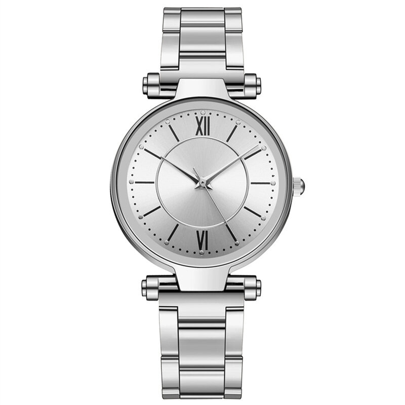 นาฬิกานักธุรกิจสำหรับผู้หญิงหน้าปัดนาฬิกาควอทซ์พลอยเทียมสำหรับเป็นของขวัญวันวาเลนไทน์วันคริสต์มาส