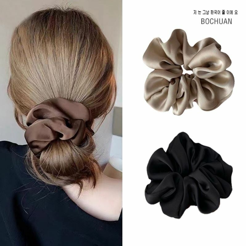French Retro Simple Ball Head Large Intestine Hair Tie Female Niche High-end Summer Ponytail Head Rope Ins Korean Style New