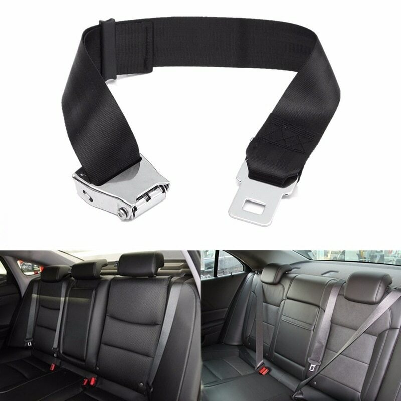 40-80cm Black Aircraft Buckle Seat Seat Safety Belt Security Extension Extender For Kids Pregnant Big Body Size People Parts