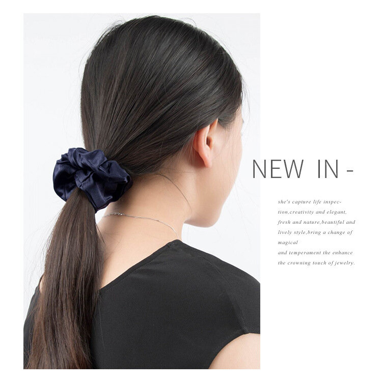 2022 new style 19mm mulberry silk hair Scrunchie set(4 pcs)women holiday gifts(Pack of 4)