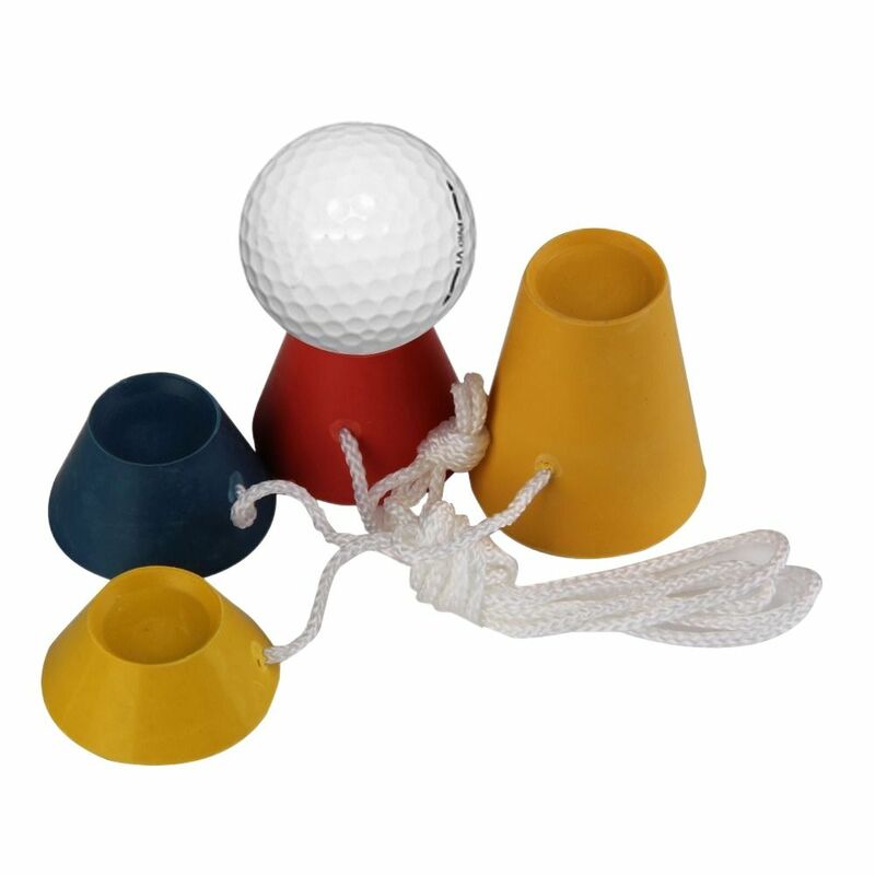 4 in 1 Golf Rubber Tees Winter Tee Set Not Fly Easier To Tee Up Golf Tee with Rope with Rope Keep Ball Stable for 1 Set