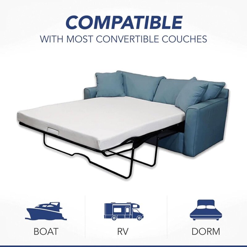 Матрас для кровати, дивана замена, крутой гелевый матрас с эффектом памяти для раскладного дивана и кушетки, 4 дюйма
