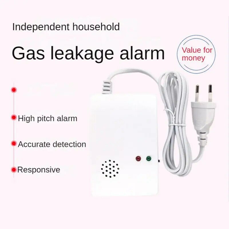 1-5 szt. Wrażliwa na gaz ziemny detektor alarmu niezależna czujnik gazu bezpieczeństwo w domu detektor wycieku gazu EU/US