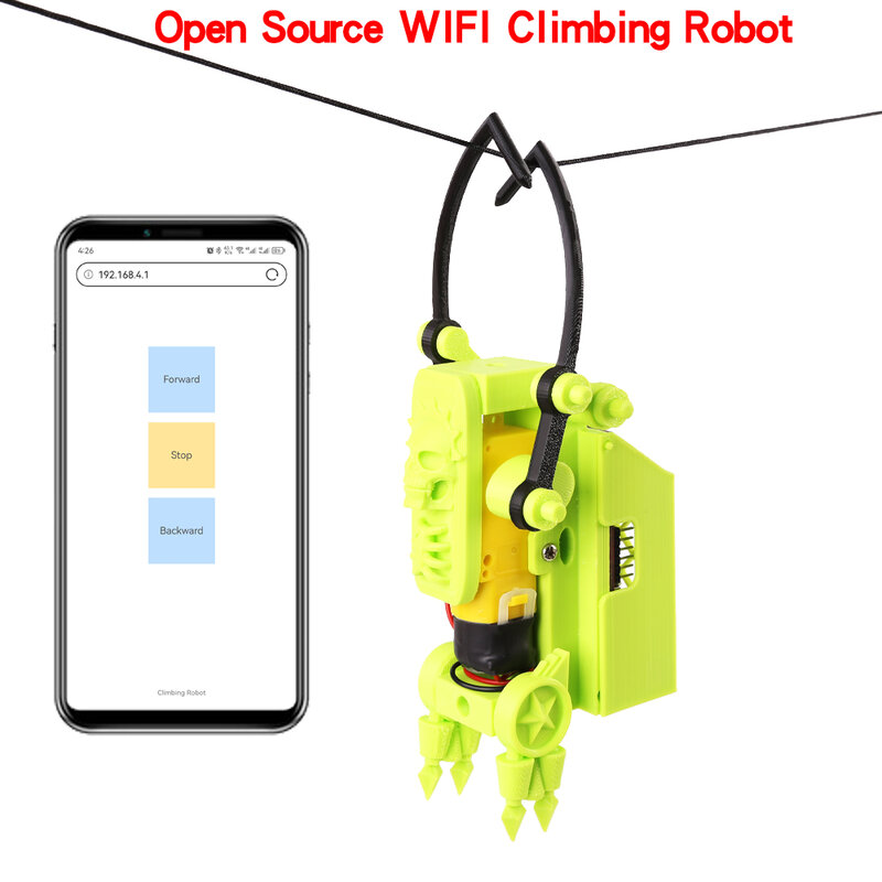 Arduino robot Rope Climbing robot mobile phone remote control Arduino School Project STEM diy kit open source