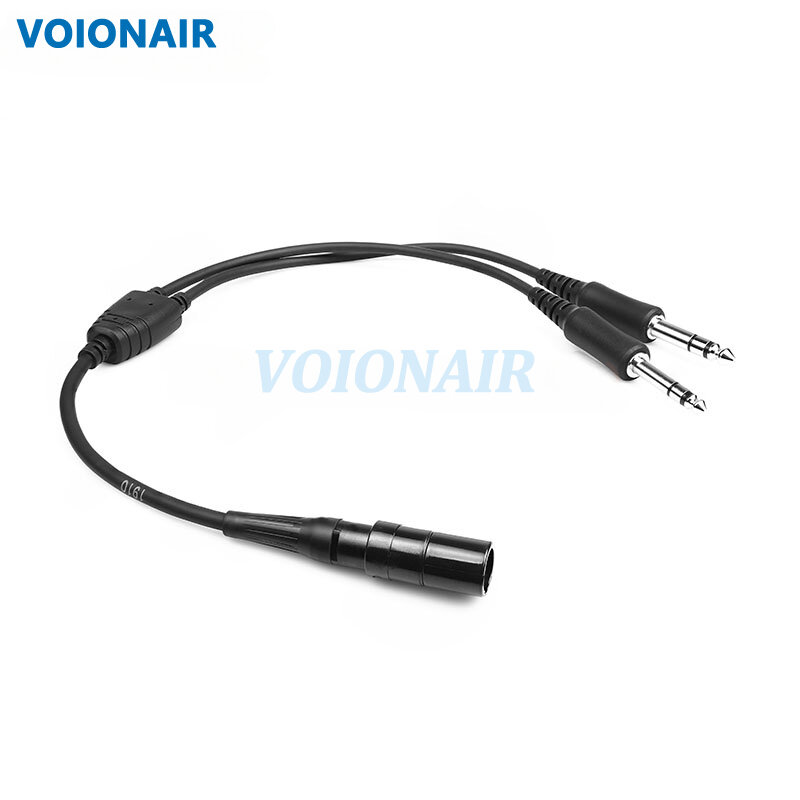 VOIONAIR A20 Headset penerbangan, dengan 6Pin Lemo Ke Umum Aviation (GA) kabel adaptor
