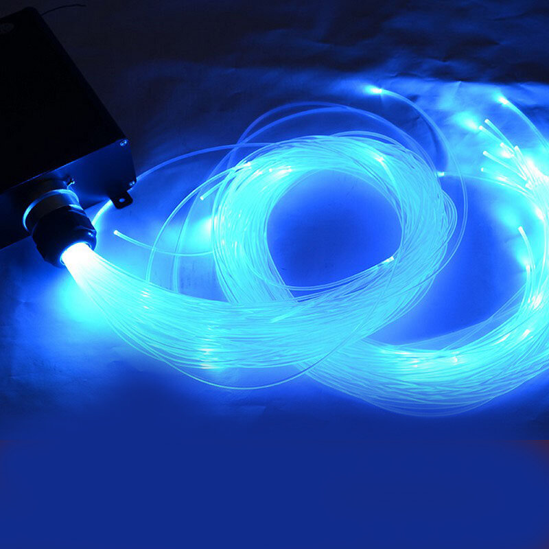 Gorąca sprzedaż 0.5 ~ 4 metry 0.75mm 1mm koniec świecący kabel światłowód PMMA do lekki silnik LED do domu DIY gwiazda LED oświetlenie sufitowe