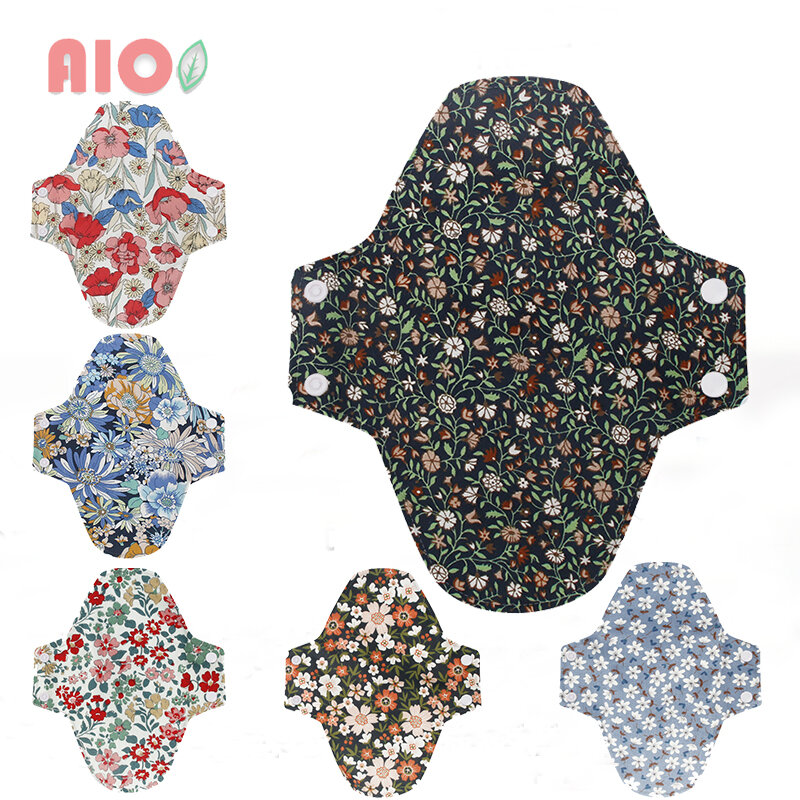 AIO 1Pcs 22*28cm Cloth Menstrual Gaskets Reusable Sanitary Pads for Women Washable Panty Liner Graphene inner