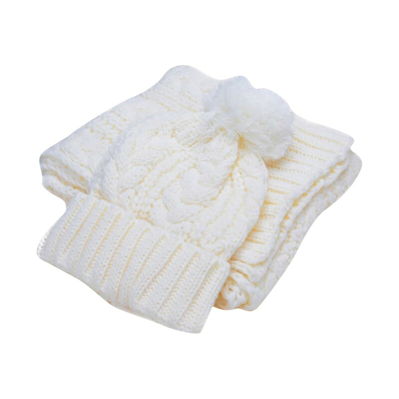 Korean Women's Winter All-match Wool Scarf Hat Set Female Winter Warm Rabbit Hair Knitted Cap Cycling Ear Protection Neck Cap