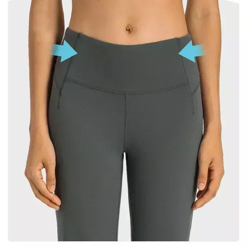 Limone donna gamba larga Yoga pantaloni sportivi Zero Sense Skin-friendly Fashion Dance Fitness pantaloni Casual Jogging palestra Flare Pants