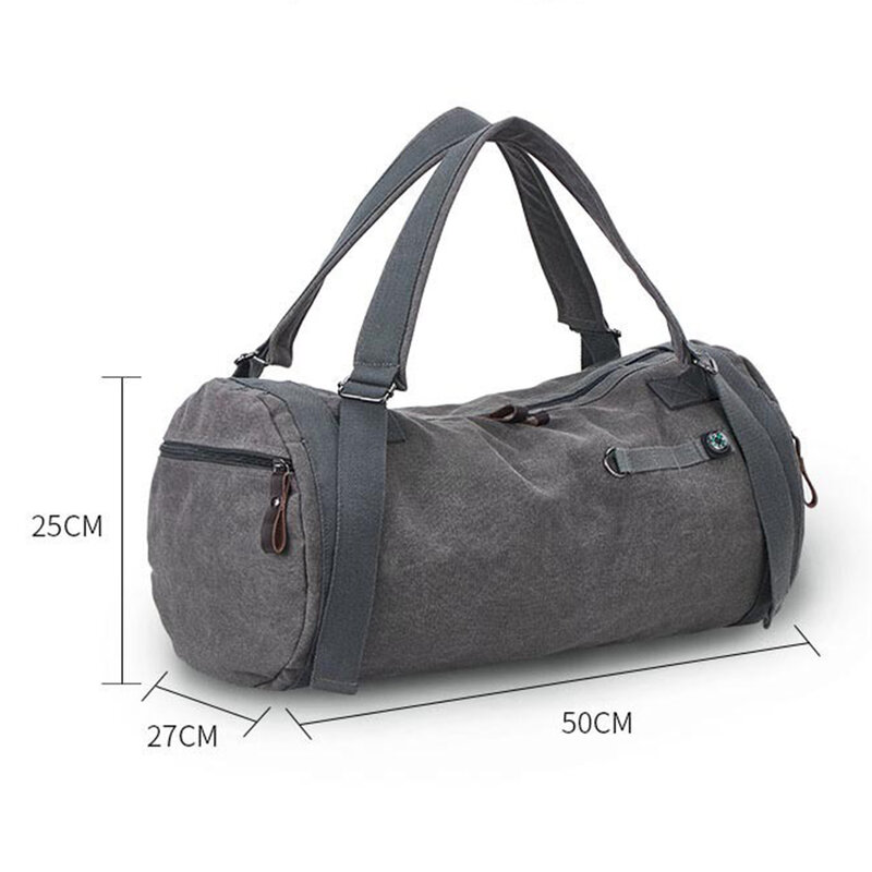 Alça dupla lona mochila 27x25x50cm, saco de boa qualidade do curso, bom para camping e caminhadas