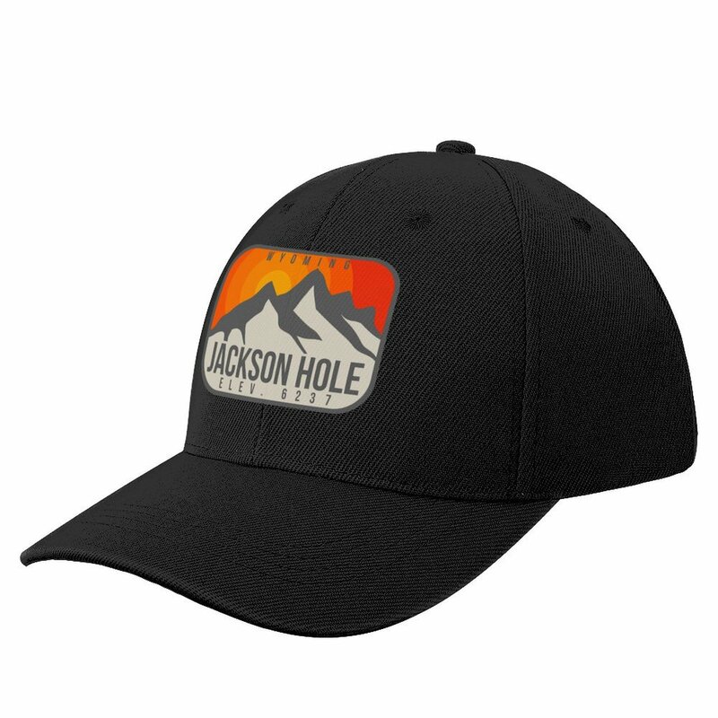 Jackson Hole Wyoming Vintage Retro Adventure Snowboarding, Skiing Baseball Cap funny hat Hats For Men Women's