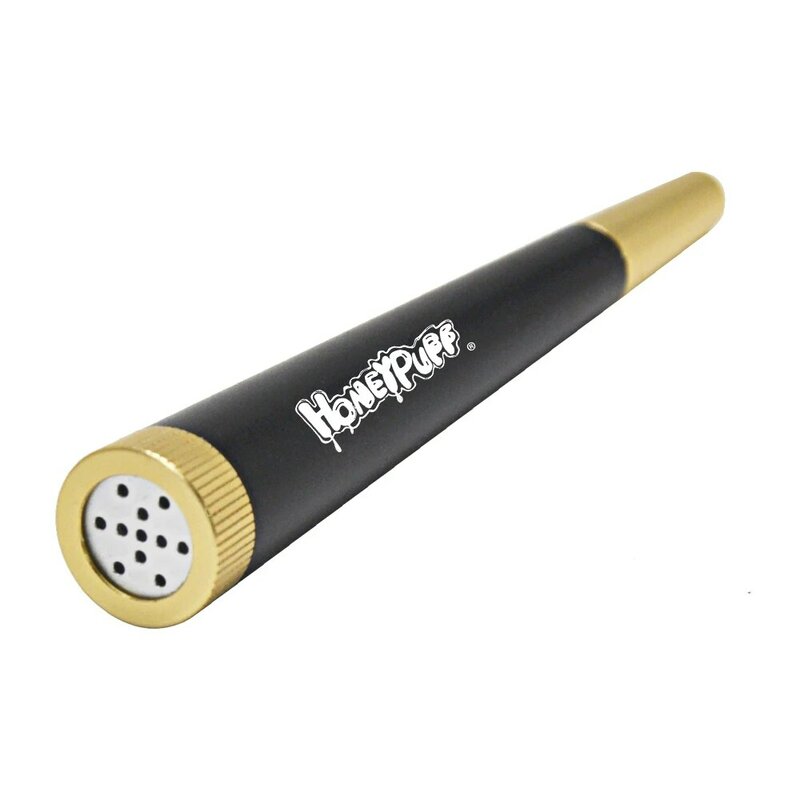HONEYPUFF-Metal removível com pontas de filtro, forma de cone legal, erva tabaco, bocal simples, logotipos personalizados, moda