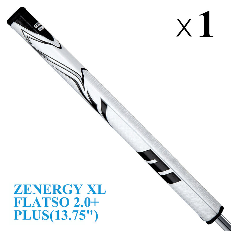 Zenergy XL 플러스 퍼터 그립-셀렉트 XL 투어 2.0, 3.0 또는 플랫소 XL 플러스 2.0 ( 13.75 인치), 화이트 블랙 그립, 신제품