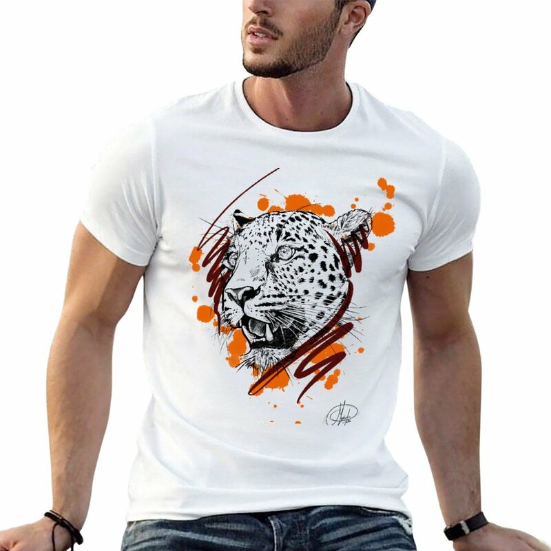 Gepard T-Shirt schnell trocknendes T-Shirt Neuauflage T-Shirt Animal Print Shirt für Jungen kurze T-Shirt Herren T-Shirt Grafik